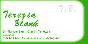 terezia blank business card